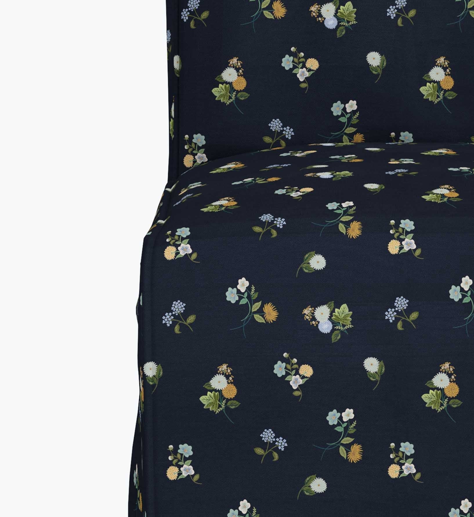 Frances Slipcover - Ditsy Dahlia Navy